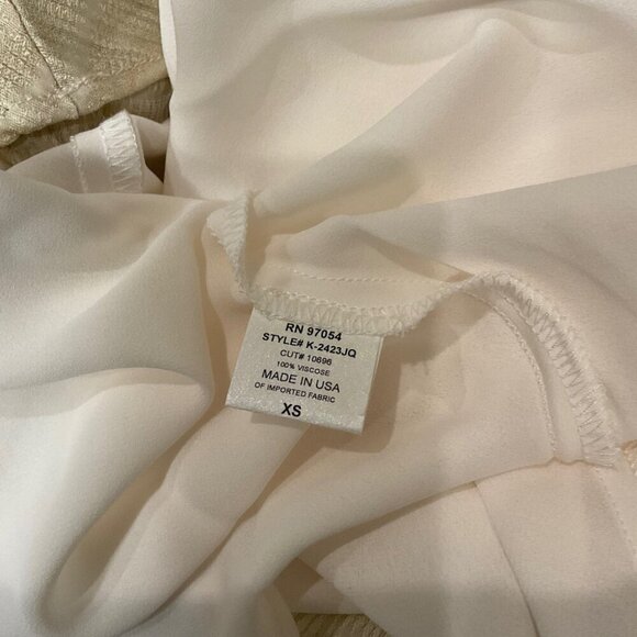 Revolve Krisa One Shoulder Tie Tank NWT Champagne NWT - Picture 5 of 7